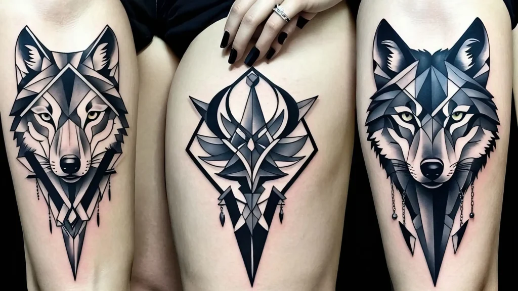 Wolf and Dagger Tattoos